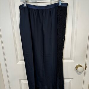 Halogen Navy Blue Skirt with lace